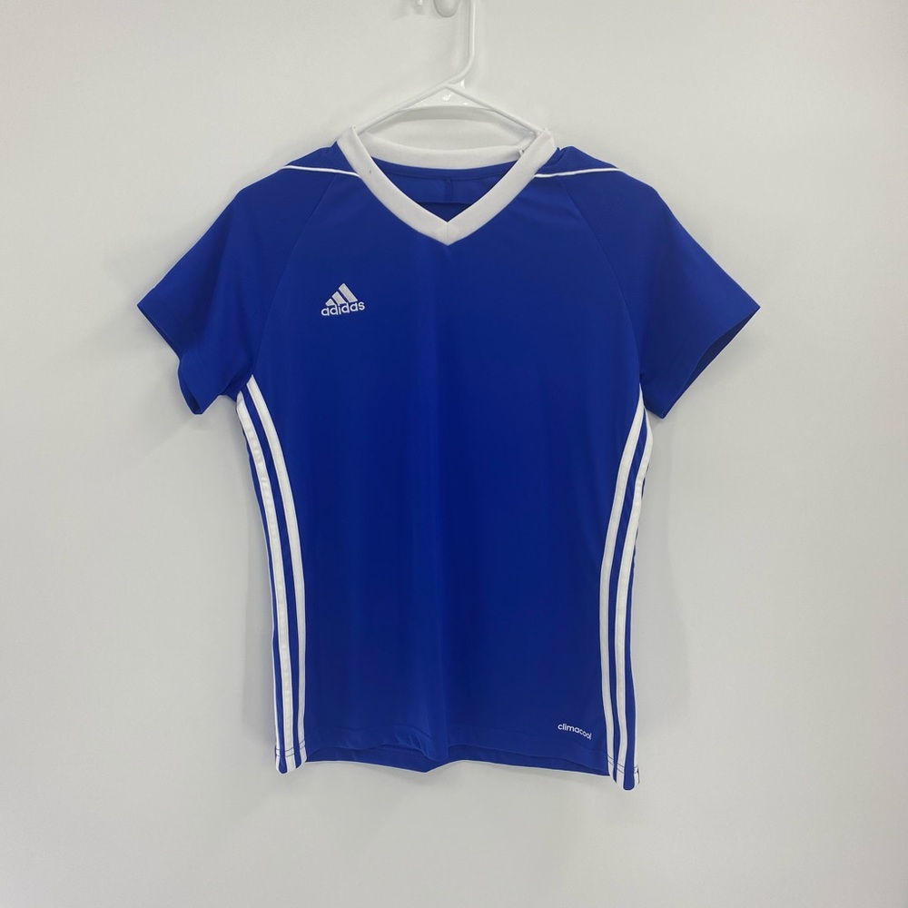 Adidas Tiro 17 Short Sleeve “Bold Blue’ Soccar Jersey Woman’s Size Small